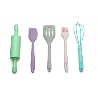 SET 5 PIESE MINI USTENSILE BAKING, MELII, COLORATE