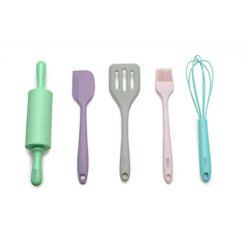 SET 5 PIESE MINI USTENSILE BAKING, MELII, COLORATE