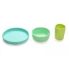 SET 3 RECIPIENTE SILICON HRANA BEBE, MELII, BLUE&LIME&MINT