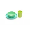 SET 3 RECIPIENTE SILICON HRANA BEBE, MELII, BLUE&LIME&MINT