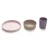 SET 3 RECIPIENTE SILICON HRANA BEBE, MELII, PURPLE&PINK&GREY