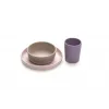 SET 3 RECIPIENTE SILICON HRANA BEBE, MELII, PURPLE&PINK&GREY