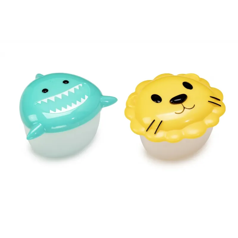 SET 2 Recipiente hrana bebe - MELII - Model Shark & Lion