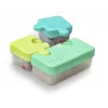 Recipient hrana bebe -  MODEL PUZZLE - MELII - Albastru si Verde