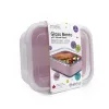 RECIPIENT STICLA 740ML CU HUSA ANTIDERAPANTA SILICON MELII ROZ