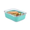 RECIPIENT STICLA 740 ML CU HUSA ANTIDERAPANTA SILICON MELII BLUE