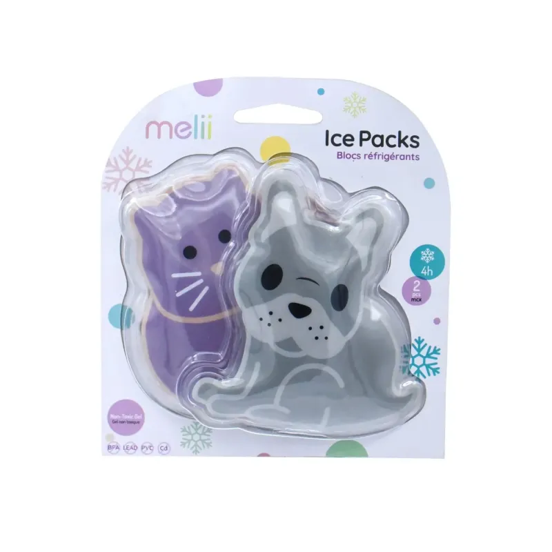 SET 2 PACHETE GEL TERMIC MELII MODEL BULLDOG PISICĂ