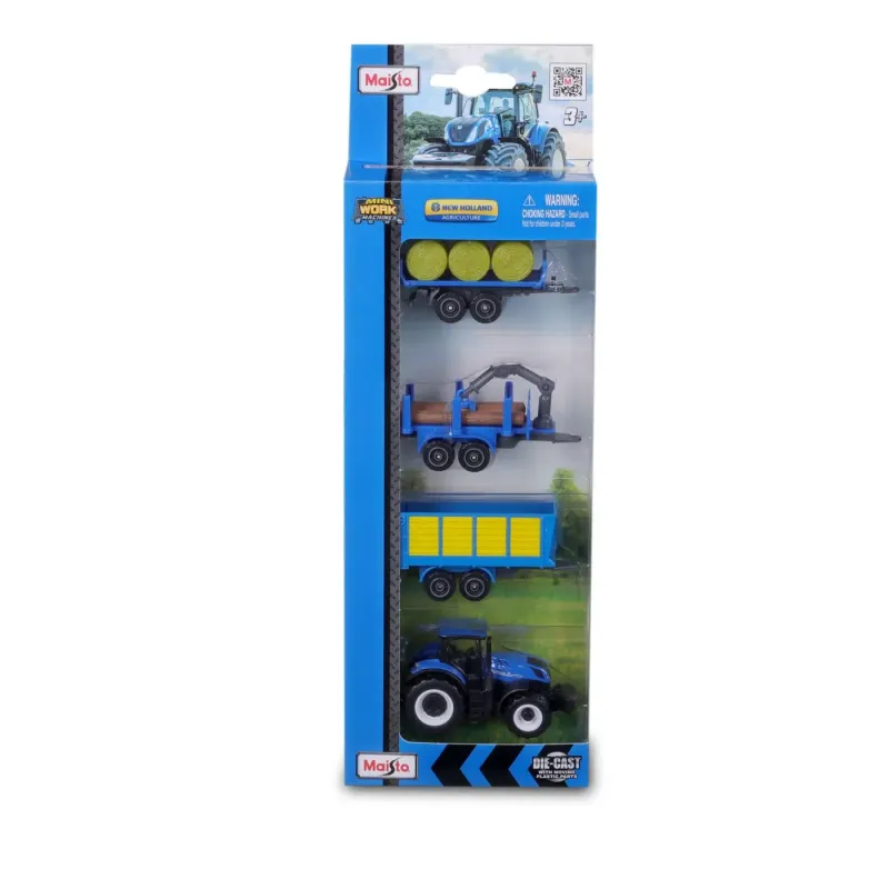MAISTO SET 4 UTILIAJE AGRICOLE NEW HOLLAND