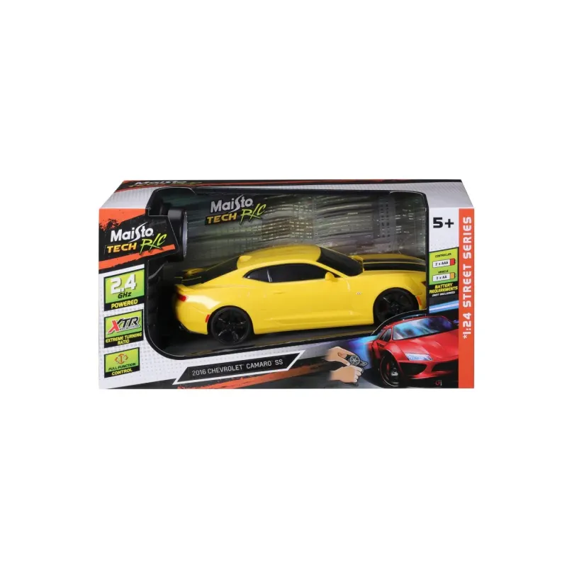 MAISTO MAȘINUȚĂ CU TELECOMANDĂ 2.4GHz CHEVROLET CAMARO SS 2016 SCARA 1 LA 24
