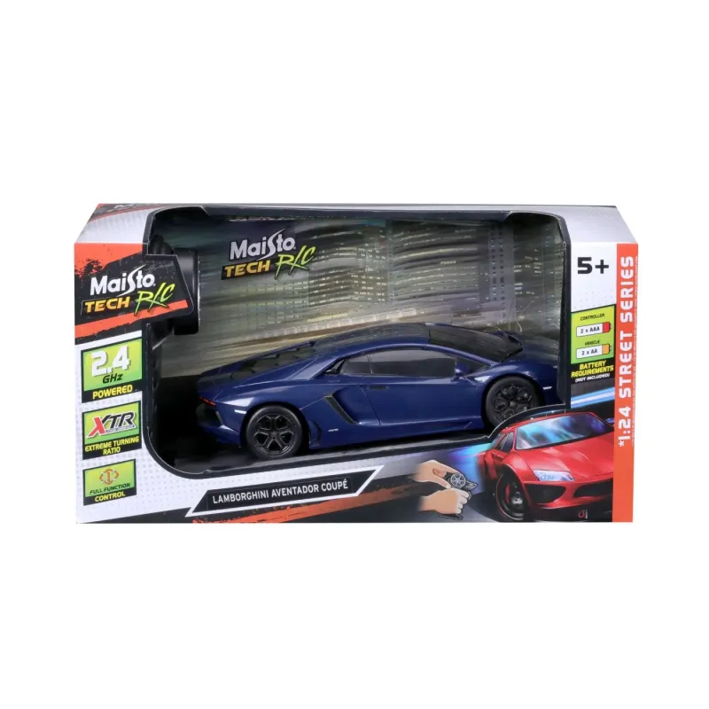 MAISTO MAȘINUȚĂ CU TELECOMANDĂ 2.4GHz LAMBORGHINI AVENTADOR COUPE SCARA 1 LA 24