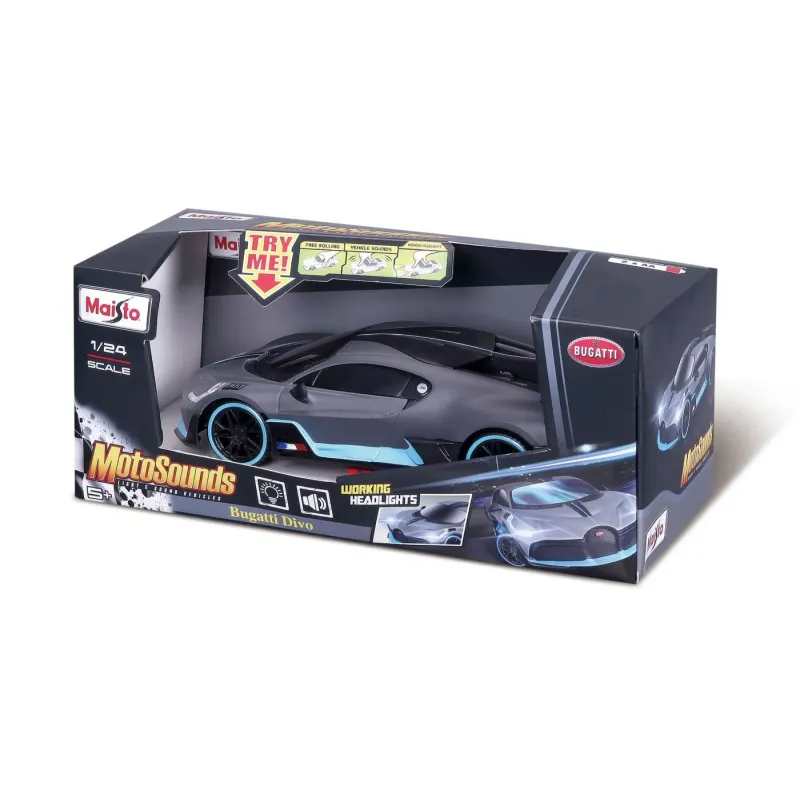 MAISTO MAȘINUȚĂ CU SUNETE ȘI LUMINI BUGATTI DIVO SCARA 1 LA 24