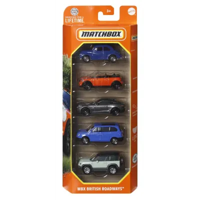 MATCHBOX SET 5 MASINUTE METALICE MBX BRITISH ROADWAYS SCARA 1:64
