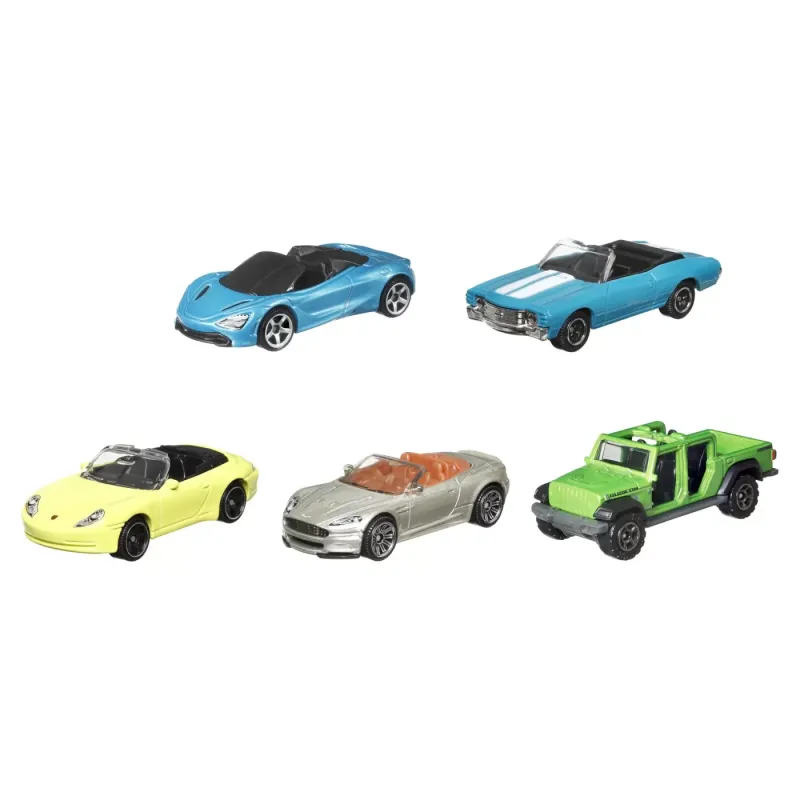 MATCHBOX SET 5 MASINUTE METALICE MBX BLUE HIGHWAYS II SCARA 1:64