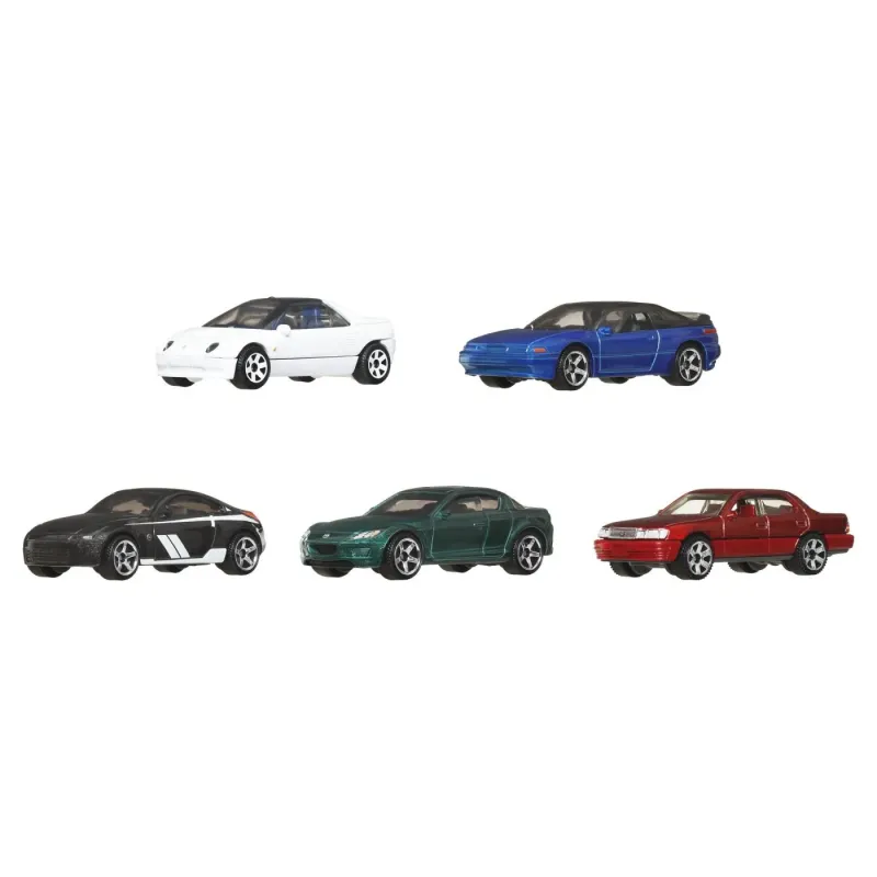 MATCHBOX SET 5 MASINUTE METALICE MBX JAPAN CRUISERS II SCARA 1:64