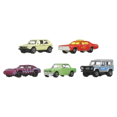MATCHBOX SET 5 MASINUTE METALICE MBX RETRO II SCARA 1:64