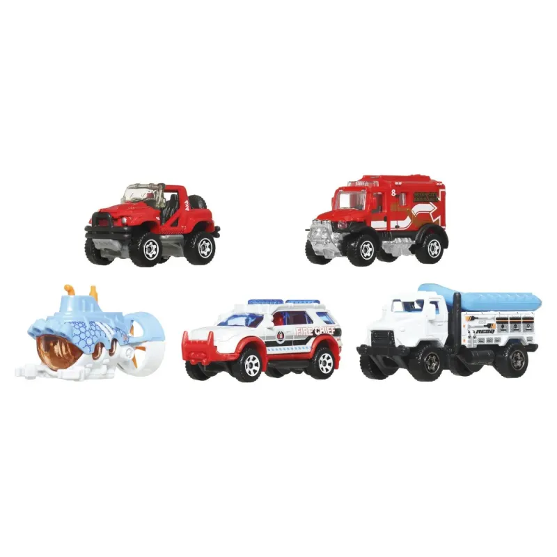 MATCHBOX SET 5 MASINUTE METALICE MBX MARINE RESCUE SCARA 1:64