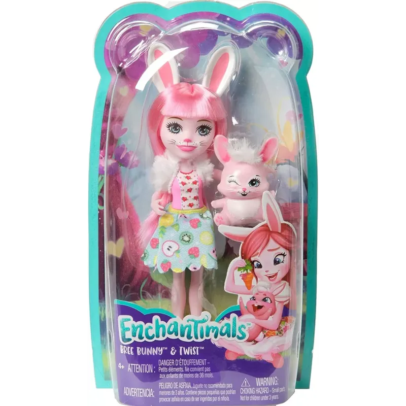 ENCHANTIMALS PAPUSI CU ANIMALUTE BREE BUNNY ȘI TWIST