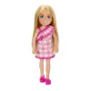 BARBIE PAPUSA CHELSEA BLONDA CU ROCHITA ROZ IN CAROURI