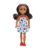 BARBIE PAPUSA CHELSEA CREOLA CU PAR SATEN ȘI ROCHITA ALBASTRA
