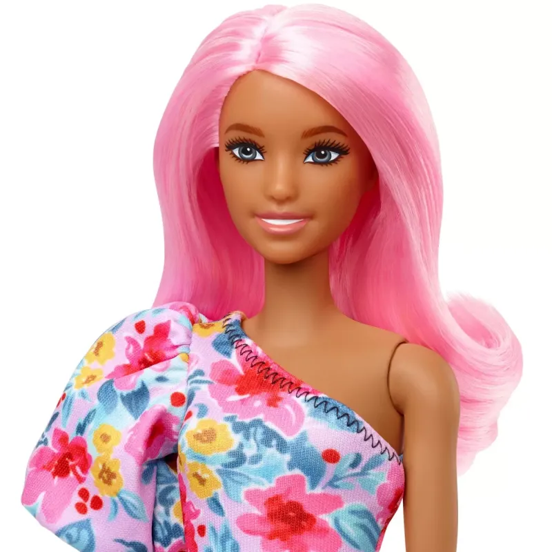 PAPUSA BARBIE FASHIONISTA CU PAR ROZ ȘI PICIOR PROTETIC