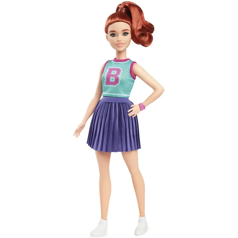BARBIE FASHIONISTAS PAPUSA BARBIE ROSCATA MAJORETA