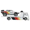 HOT WHEELS TRANSPORTATOR FLEET STREET CU MAȘINUȚĂ TOYOTA OFF ROAD TRUCK SCARA 1:64