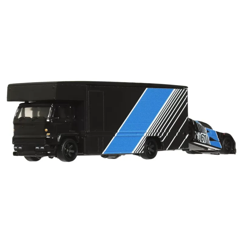 HOT WHEELS TRANSPORTATOR SAUBER MERCEDES C9 CU MAȘINUȚĂ FLEET FLYER SCARA 1:64