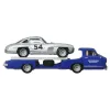 HOT WHEELS TRANSPORTATOR  MERCEDES-BENZ 55 BLAUES WUNDER CU MAȘINUȚĂ MERCEDES-BENZ 300 SL SCARA 1:64