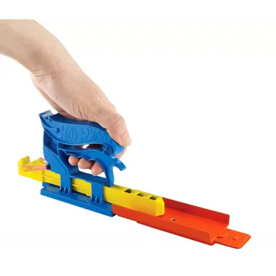 HOT WHEELS SET LANSATOR PORTABIL ALBASTRU ȘI MAȘINUȚĂ