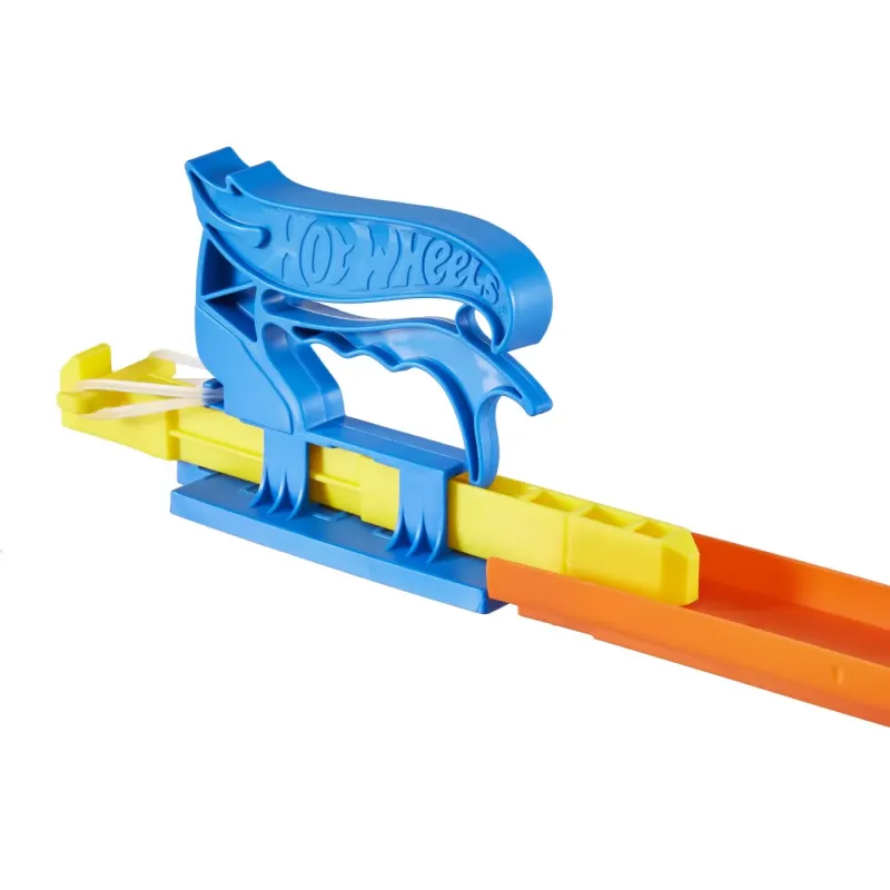 HOT WHEELS SET LANSATOR PORTABIL ALBASTRU ȘI MAȘINUȚĂ