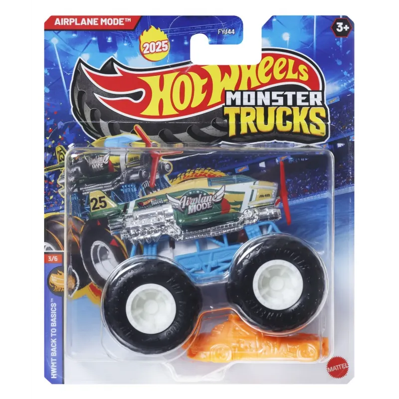 HOT WHEELS MONSTER TRUCK MAȘINUȚĂ AIRPLANE MODE SCARA 1:64