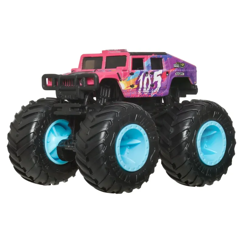 HOT WHEELS MONSTER TRUCK MAȘINUȚĂ HUMVEE 4-CT FASTBACK SCARA 1:64