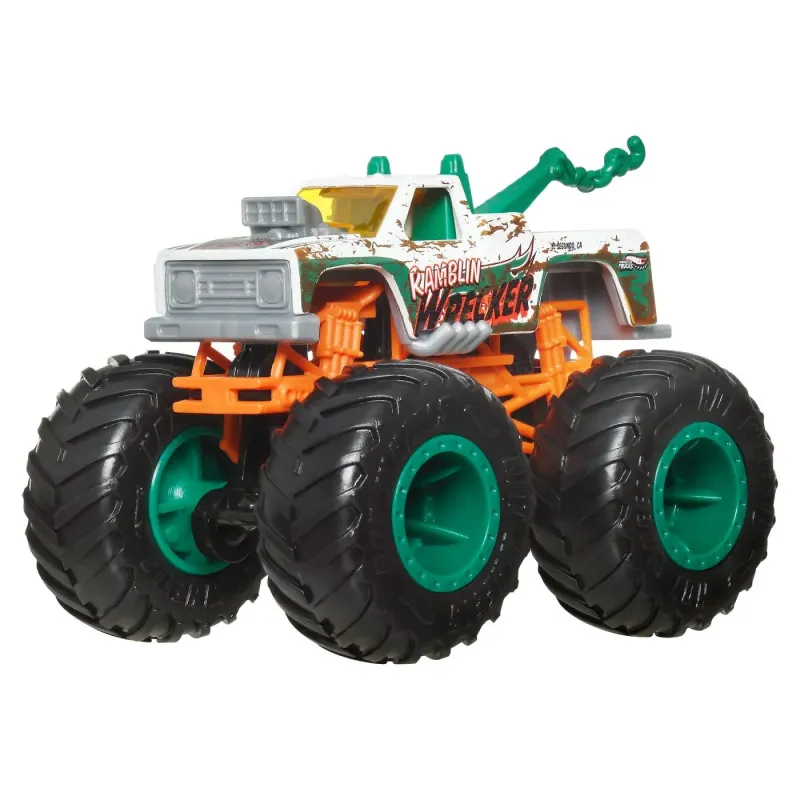HOT WHEELS MONSTER TRUCK MAȘINUȚĂ RAMBLIN WRECKER SCARA 1:64