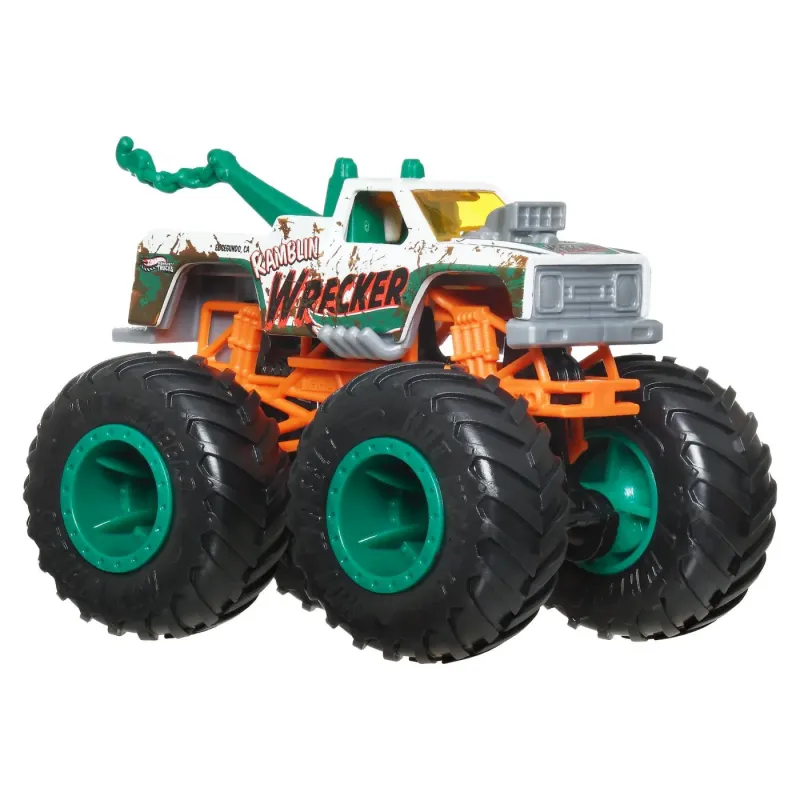 HOT WHEELS MONSTER TRUCK MAȘINUȚĂ RAMBLIN WRECKER SCARA 1:64