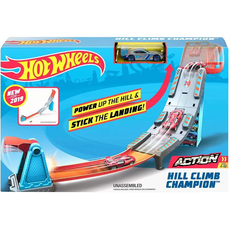 HOT WHEELS LANSATOR CU MAȘINUȚĂ POWER UP THE HILL