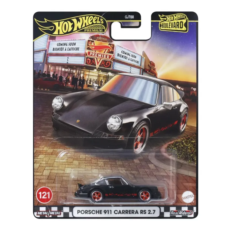 HOT WHEELS PREMIUM BOULEVARD MAȘINUȚĂ METALICĂ PORSCHE 911 CARRERA RS 2.7 SCARA 1:64