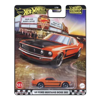 HOT WHEELS PREMIUM BOULEVARD MAȘINUȚĂ METALICĂ FORD MUSTANG BOSS 302 69 SCARA 1:64