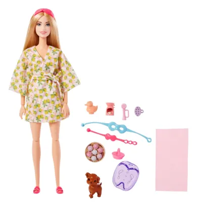 BARBIE SET DE JOACĂ CU ACCESORII PAPUSA BARBIE O ZI LA SPA