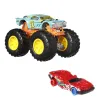 HOT WHEELS MONSTER TRUCK ȘI MAȘINUȚĂ METALICĂ NIGHT SHIFTER