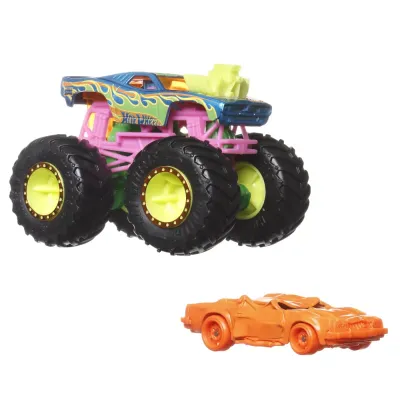 HOT WHEELS MONSTER TRUCK ȘI MAȘINUȚĂ METALICĂ RODGER DODGER