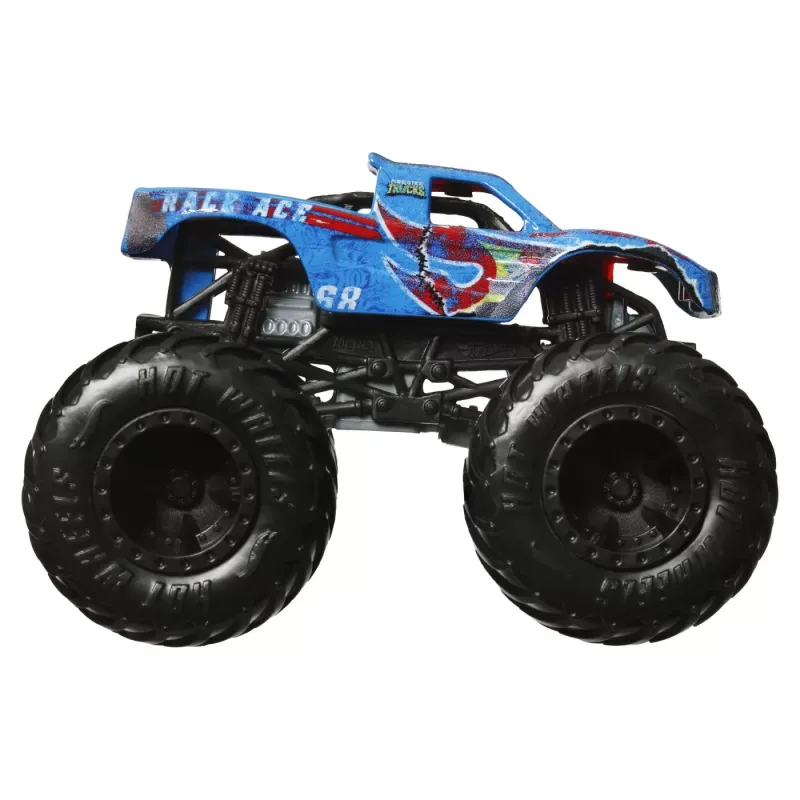 HOT WHEELS MONSTER TRUCK ȘI MAȘINUȚĂ METALICĂ RACE ACE
