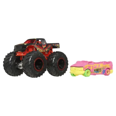 HOT WHEELS MONSTER TRUCK ȘI MAȘINUȚĂ METALICĂ SCORCHER