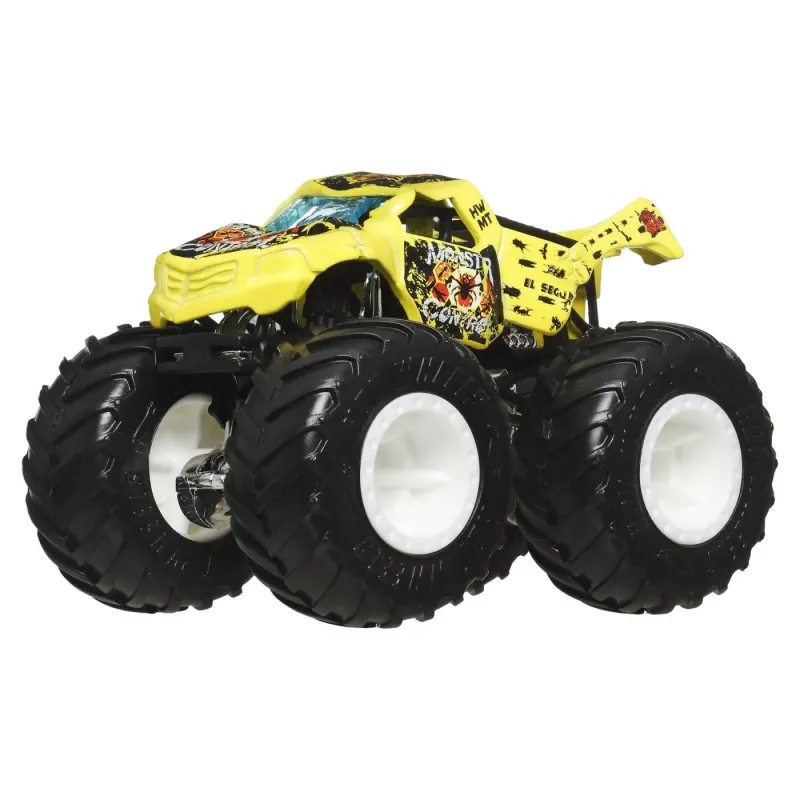 HOT WHEELS MONSTER TRUCK ȘI MAȘINUȚĂ METALICĂ TOTALED