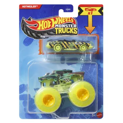 HOT WHEELS MONSTER TRUCK ȘI MAȘINUȚĂ METALICĂ HOTWEILER