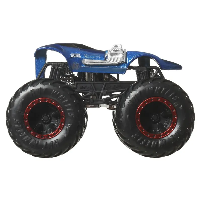 HOT WHEELS MONSTER TRUCK ȘI MAȘINUȚĂ METALICĂ TWIN MILL