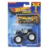 HOT WHEELS MONSTER TRUCK ȘI MAȘINUȚĂ METALICĂ NIGHT SHIFTER