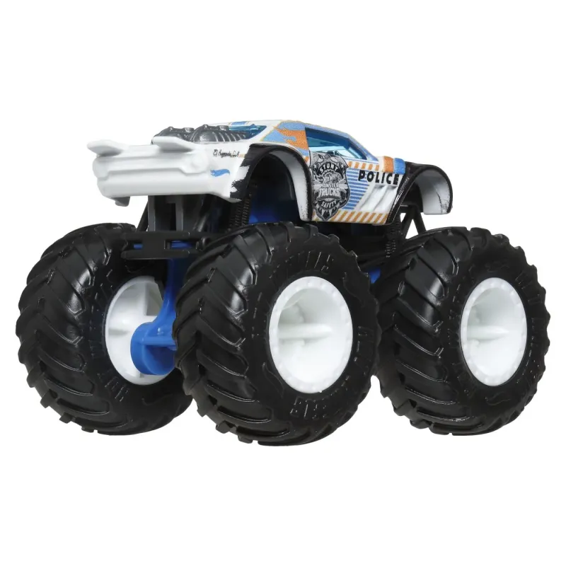HOT WHEELS MONSTER TRUCK ȘI MAȘINUȚĂ METALICĂ NIGHT SHIFTER