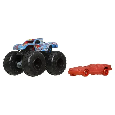 HOT WHEELS MONSTER TRUCK ȘI MAȘINUȚĂ METALICĂ RACE ACE