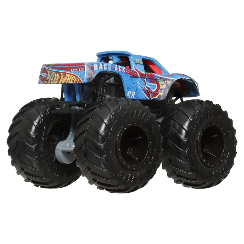 HOT WHEELS MONSTER TRUCK ȘI MAȘINUȚĂ METALICĂ RACE ACE