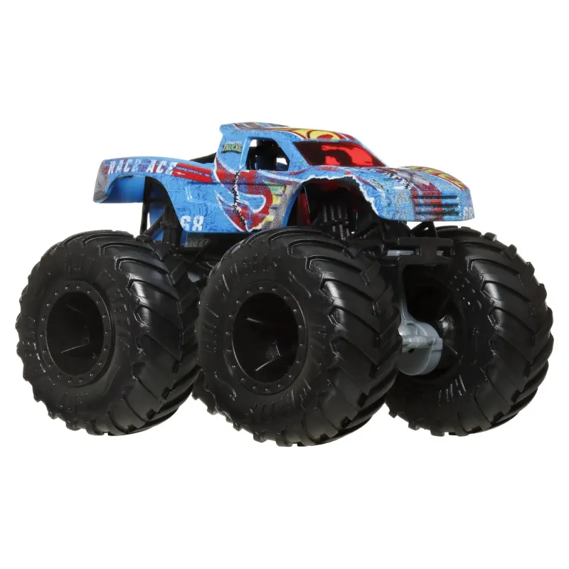 HOT WHEELS MONSTER TRUCK ȘI MAȘINUȚĂ METALICĂ RACE ACE